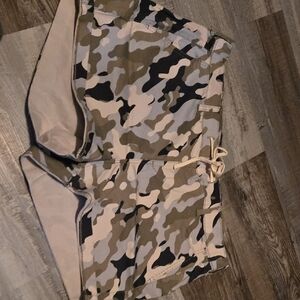 torrid Camouflage Athletic Shorts in Olive, Tan, Black